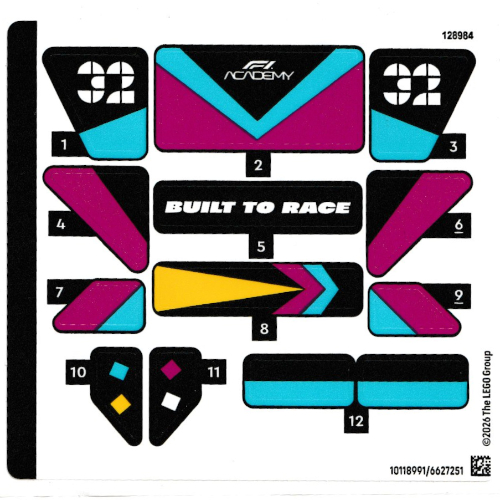 Visuel indicatif Rebrickable de Feuille d’autocollants pour le set 77258-1 (Sticker Sheet for Set 77258-1)