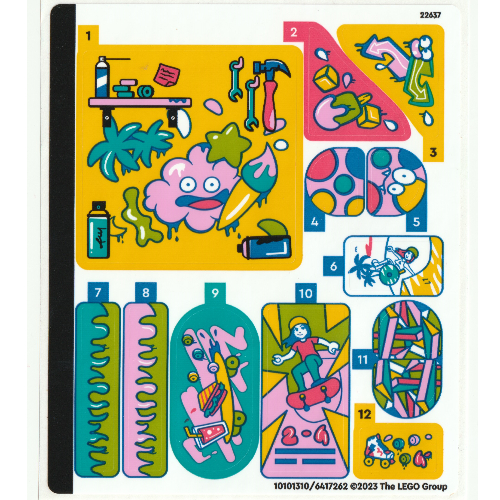 Visuel indicatif Rebrickable de Feuille d’autocollants pour le set 41751-1 (Sticker Sheet for Set 41751-1)