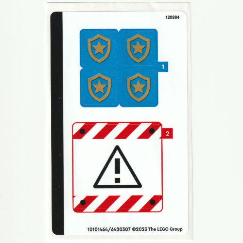 Visuel indicatif Rebrickable de Feuille d’autocollants pour le set 60372-1 (Sticker Sheet for Set 60372-1)