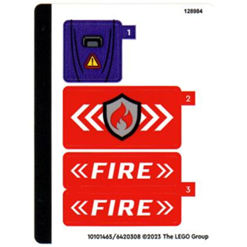 Visuel indicatif Rebrickable de Feuille d’autocollants pour le set 60373-1 (Sticker Sheet for Set 60373-1)