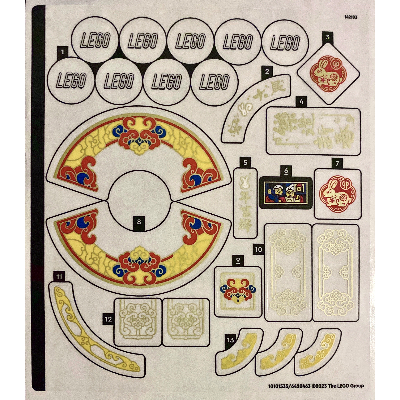Visuel indicatif Rebrickable de Feuille d’autocollants pour le set 80111-1 (Sticker Sheet for Set 80111-1)