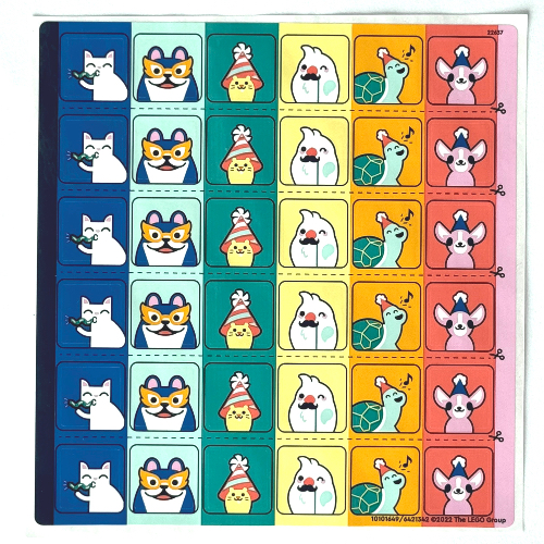 Visuel indicatif Rebrickable de Feuille d’autocollants pour le set 41806-1 (Sticker Sheet for Set 41806-1)