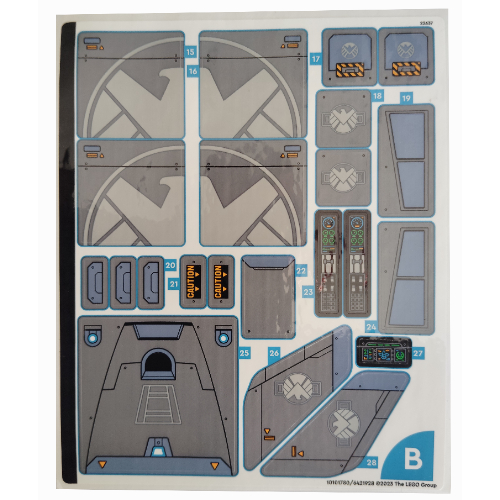 Visuel indicatif Rebrickable de Feuille d'autocollant 2 pour coffret 76248-1 (Sticker Sheet 2 for Set 76248-1)