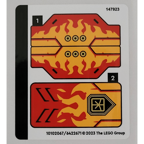 Visuel indicatif Rebrickable de Feuille d’autocollants pour le set 71780-1 (Sticker Sheet for Set 71780-1)