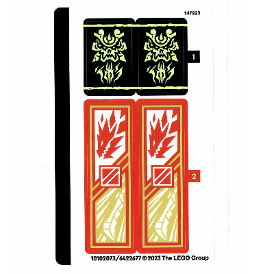 Visuel indicatif Rebrickable de Feuille d’autocollants pour le set 71786-1 (Sticker Sheet for Set 71786-1)