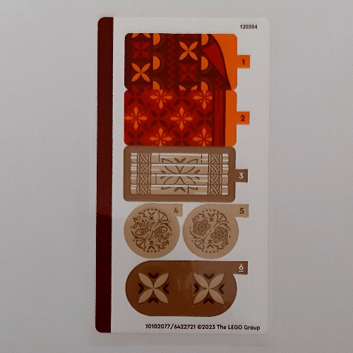 Visuel indicatif Rebrickable de Feuille d’autocollants pour le set 43210-1 (Sticker Sheet for Set 43210-1)