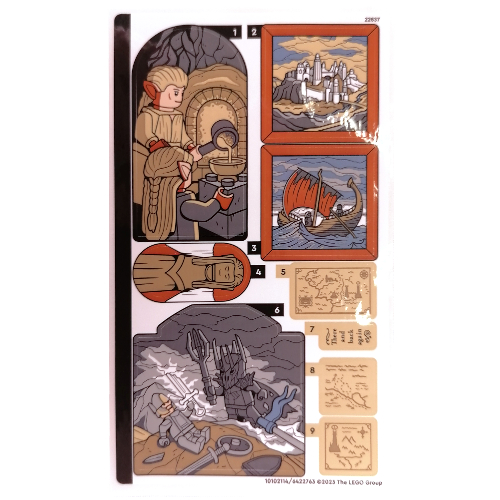 Visuel indicatif Rebrickable de Feuille d'autocollant 1 pour coffret 10316-1 (Sticker Sheet 1 for Set 10316-1)