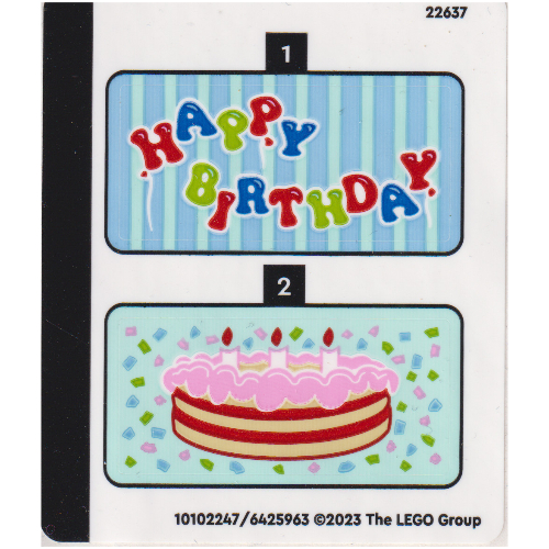 Visuel indicatif Rebrickable de Feuille d’autocollants pour le set 40584-1 (Sticker Sheet for Set 40584-1)