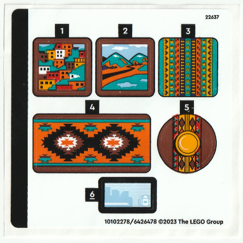 Visuel indicatif Rebrickable de Feuille d’autocollants pour le set 40583-1 (Sticker Sheet for Set 40583-1)