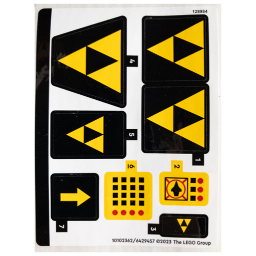 Visuel indicatif Rebrickable de Feuille d’autocollants pour le set 40580-1 (Sticker Sheet for Set 40580-1)