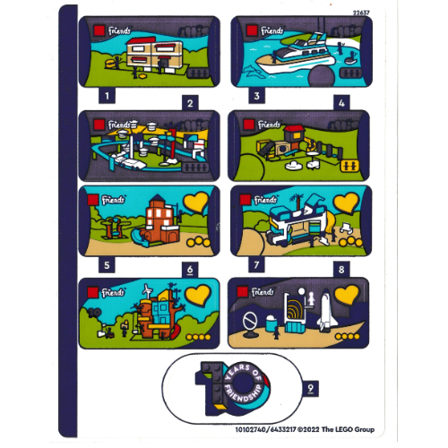Visuel indicatif Rebrickable de Feuille d'autocollant 1 pour coffret 4002022-1 (Sticker Sheet 1 for Set 4002022-1)