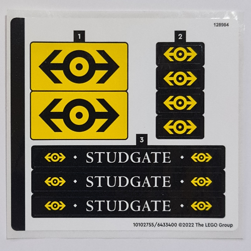 Visuel indicatif Rebrickable de Feuille d’autocollants pour le set 910002-1 (Sticker Sheet for Set 910002-1)