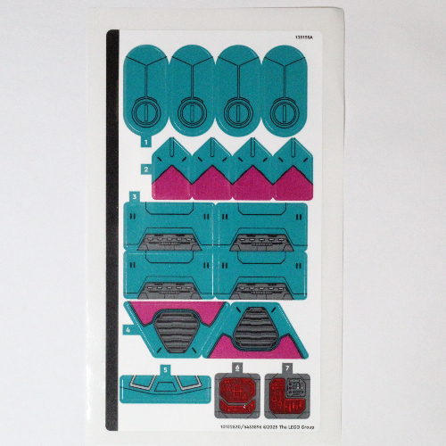 Visuel indicatif Rebrickable de Feuille d’autocollants pour le set 76255-1 (Sticker Sheet for Set 76255-1)