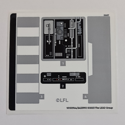 Visuel indicatif Rebrickable de Feuille d’autocollants pour le set 75355-1 (Sticker Sheet for Set 75355-1)