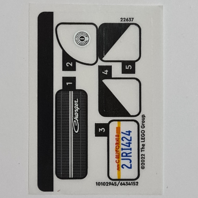 Visuel indicatif Rebrickable de Feuille d’autocollants pour le set 76912-1 (Sticker Sheet for Set 76912-1)