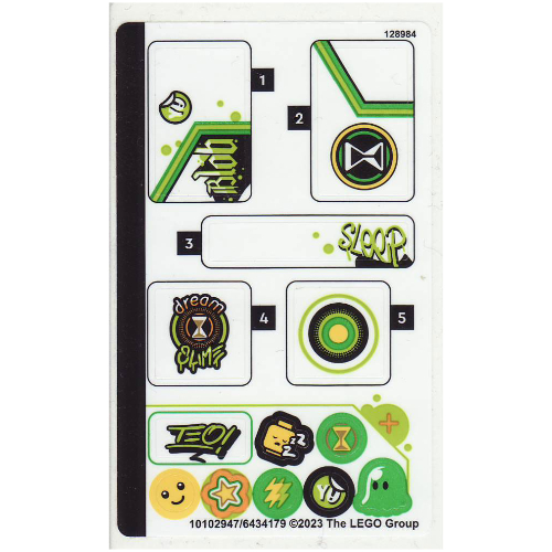Visuel indicatif Rebrickable de Feuille d’autocollants pour le set 71454-1 (Sticker Sheet for Set 71454-1)