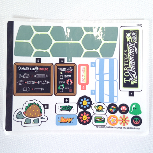 Visuel indicatif Rebrickable de Feuille d’autocollants pour le set 71456-1 (Sticker Sheet for Set 71456-1)