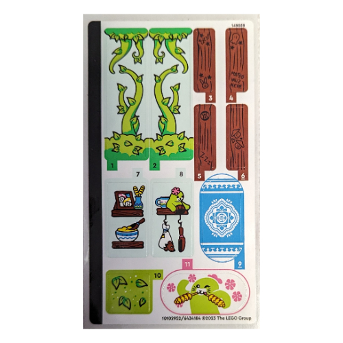 Visuel indicatif Rebrickable de Feuille d’autocollants pour le set 71459-1 (Sticker Sheet for Set 71459-1)