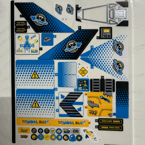 Visuel indicatif Rebrickable de Feuille d’autocollants pour le set 71460-1 (Sticker Sheet for Set 71460-1)