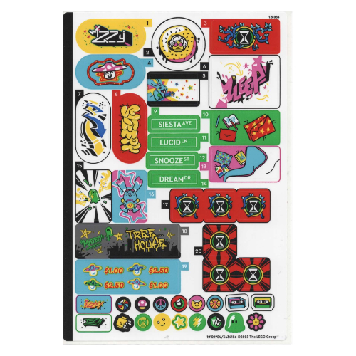 Visuel indicatif Rebrickable de Feuille d’autocollants pour le set 71461-1 (Sticker Sheet for Set 71461-1)