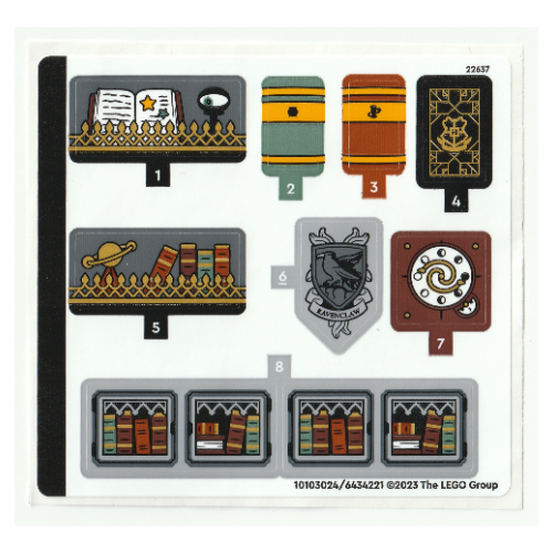Visuel indicatif Rebrickable de Feuille d’autocollants pour le set 76411-1 (Sticker Sheet for Set 76411-1)