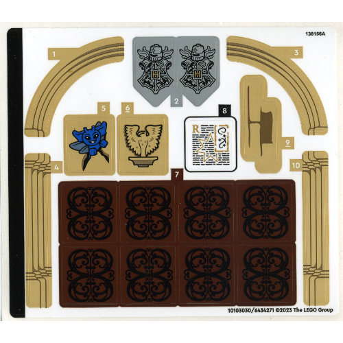 Visuel indicatif Rebrickable de Feuille d’autocollants pour le set 76413-1 (Sticker Sheet for Set 76413-1)