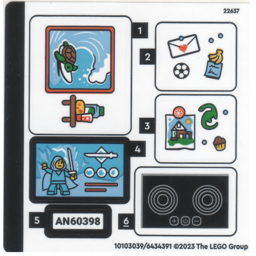 Visuel indicatif Rebrickable de Feuille d’autocollants pour le set 60398-1 (Sticker Sheet for Set 60398-1)