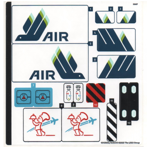 Visuel indicatif Rebrickable de Feuille d’autocollants pour le set 60367-1 (Sticker Sheet for Set 60367-1)