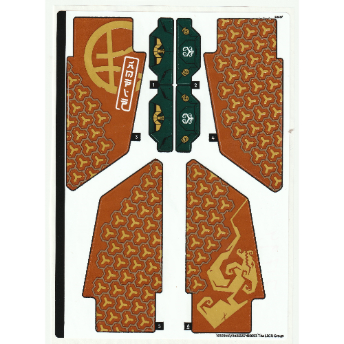 Visuel indicatif Rebrickable de Feuille d’autocollants pour le set 71794-1 (Sticker Sheet for Set 71794-1)