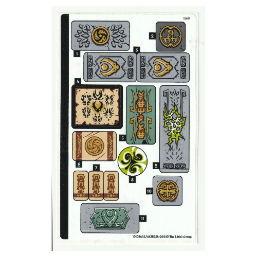 Visuel indicatif Rebrickable de Feuille d’autocollants pour le set 71795-1 (Sticker Sheet for Set 71795-1)