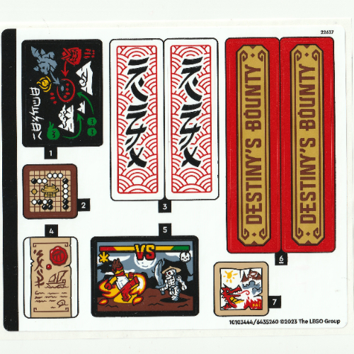 Visuel indicatif Rebrickable de Feuille d’autocollants pour le set 71797-1 (Sticker Sheet for Set 71797-1)