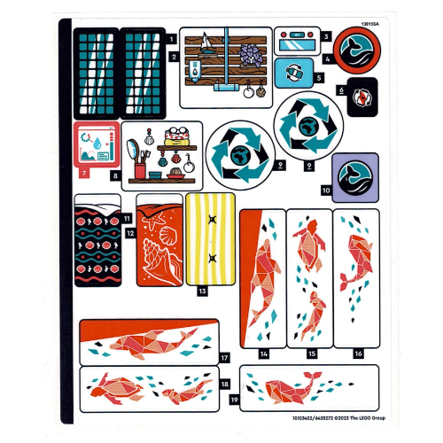 Visuel indicatif Rebrickable de Feuille d’autocollants pour le set 41734-1 (Sticker Sheet for Set 41734-1)