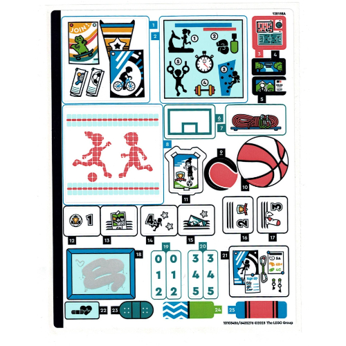 Visuel indicatif Rebrickable de Feuille d’autocollants pour le set 41744-1 (Sticker Sheet for Set 41744-1)