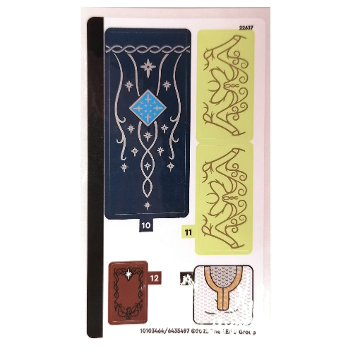 Visuel indicatif Rebrickable de Feuille d'autocollant 2 pour coffret 10316-1 (Sticker Sheet 2 for Set 10316-1)