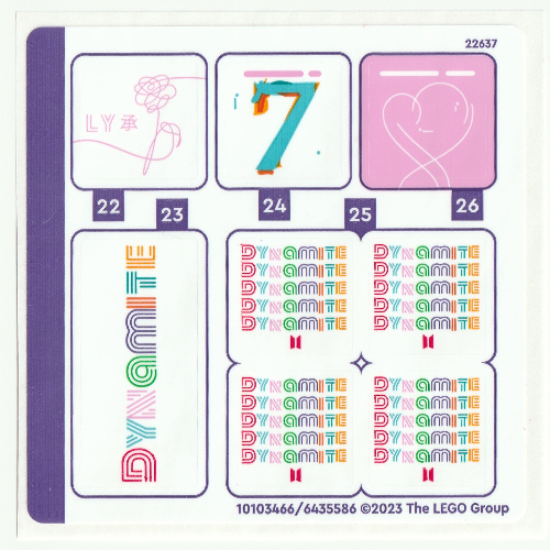 Visuel indicatif Rebrickable de Feuille d'autocollant 4 pour coffret 21339-1 (Sticker Sheet 4 for Set 21339-1)