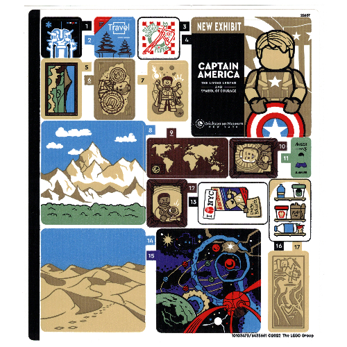 Visuel indicatif Rebrickable de Feuille d'autocollant 1 pour coffret 76218-1 (Sticker Sheet 1 for Set 76218-1)