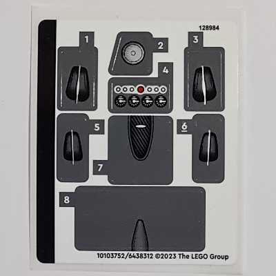 Visuel indicatif Rebrickable de Feuille d’autocollants pour le set 76915-1 (Sticker Sheet for Set 76915-1)