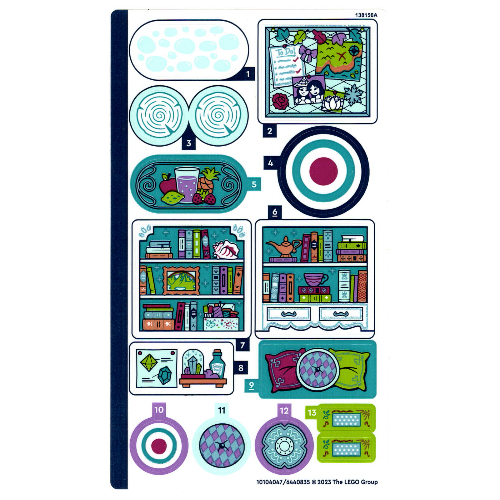 Visuel indicatif Rebrickable de Feuille d'autocollant 1 pour coffret 43215-1 (Sticker Sheet 1 for Set 43215-1)