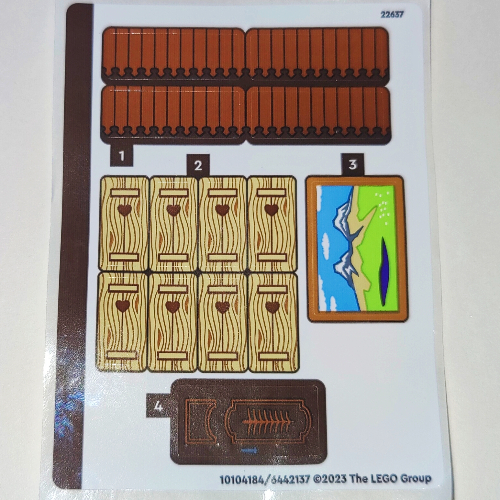 Visuel indicatif Rebrickable de Feuille d’autocollants pour le set 40594-1 (Sticker Sheet for Set 40594-1)