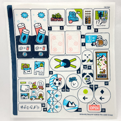 Visuel indicatif Rebrickable de Feuille d’autocollants pour le set 41756-1 (Sticker Sheet for Set 41756-1)