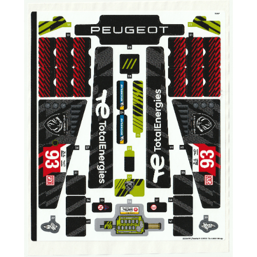 Visuel indicatif Rebrickable de Feuille d'autocollant 2 pour coffret 42156-1 (Sticker Sheet 2 for Set 42156-1)