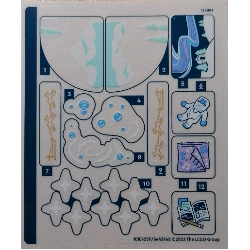 Visuel indicatif Rebrickable de Feuille d’autocollants pour le set 41760-1 (Sticker Sheet for Set 41760-1)