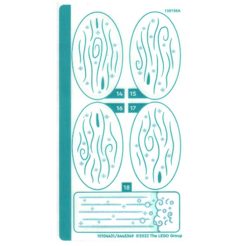 Visuel indicatif Rebrickable de Feuille d'autocollant 2 pour coffret 43215-1 (Sticker Sheet 2 for Set 43215-1)