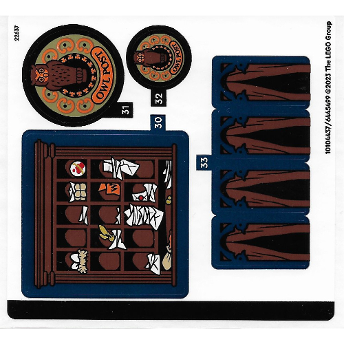 Visuel indicatif Rebrickable de Feuille d'autocollant 1 pour coffret 76422-1 (Sticker Sheet 1 for Set 76422-1)