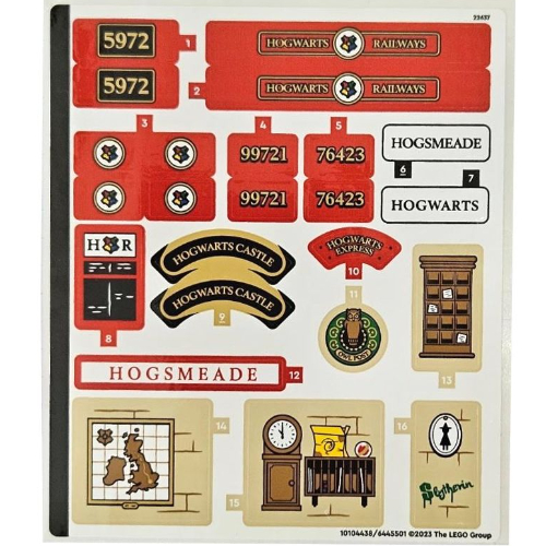 Visuel indicatif Rebrickable de Feuille d’autocollants pour le set 76423-1 (Sticker Sheet for Set 76423-1)