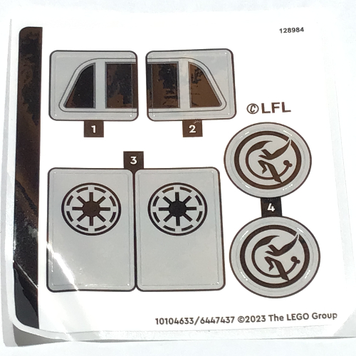 Visuel indicatif Rebrickable de Feuille d’autocollants pour le set 75360-1 (Sticker Sheet for Set 75360-1)
