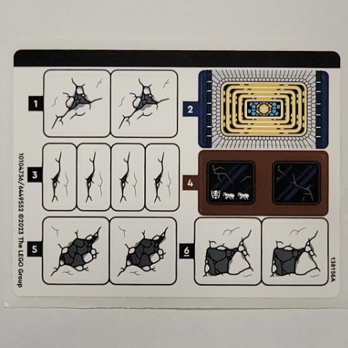 Visuel indicatif Rebrickable de Feuille d’autocollants pour le set 76266-1 (Sticker Sheet for Set 76266-1)