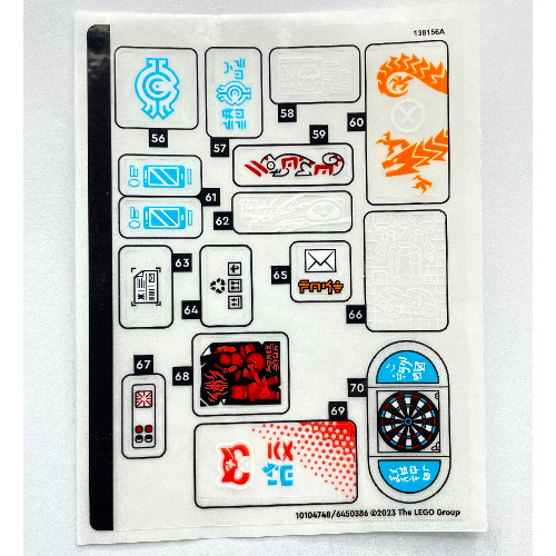 Visuel indicatif Rebrickable de Feuille d'autocollant 3 pour coffret 71799-1 (Sticker Sheet 3 for Set 71799-1)