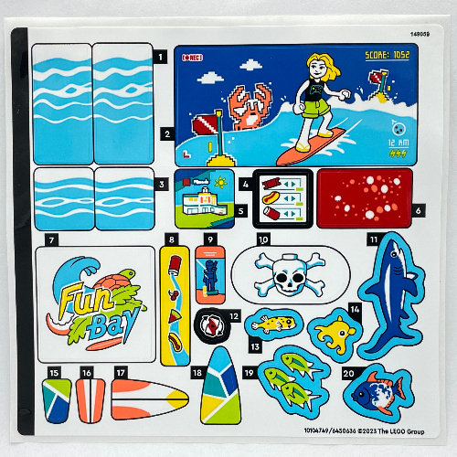 Visuel indicatif Rebrickable de Feuille d’autocollants pour le set 41737-1 (Sticker Sheet for Set 41737-1)
