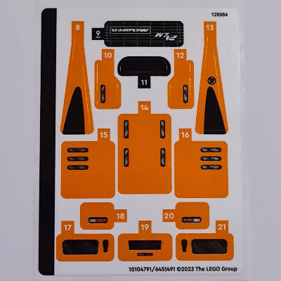 Visuel indicatif Rebrickable de Feuille d'autocollant 2 pour coffret 76918-1 (Sticker Sheet 2 for Set 76918-1)
